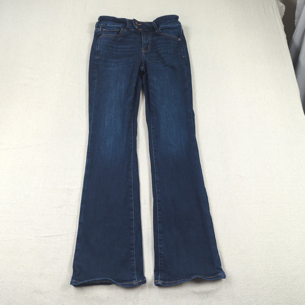 American Eagle Jeans Womens 4 Blue Kick Boot Cut Western Cowgirl Boho Stretch